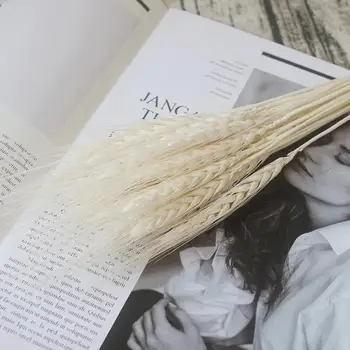

25Pcs/lot Real Wheat Ear Flower Natural Dried Flowers For Wedding Party Decoration DIY Craft Scrapbook Home Decor Wheat Bouquet