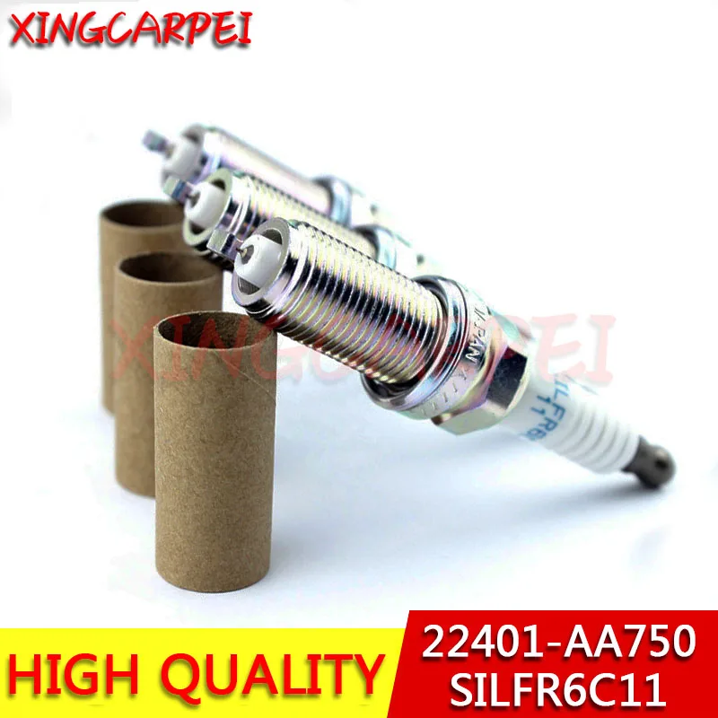 4pcs 22401-AA750 SILFR6C 11 Iridium Spark Plugs For Subaru Impreza Outback Forester Legacy 22401AA750 SILFR6C11 | Автомобили и