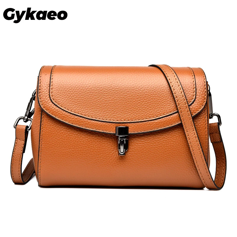 

Gykaeo Luxury Handbags Women Bags Designer Genuine Leather Small Shoulder Bag Ladies Cowhide Fashion Messenger Bags Sac A Main
