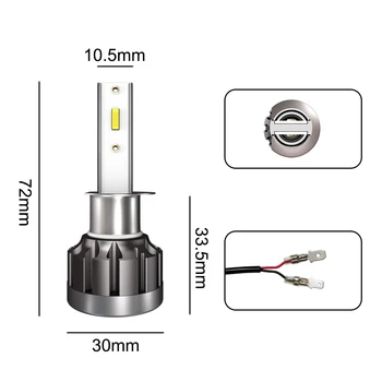 

Kits Car Headlights Light Lamp 6000K 40W CSP LED 2pcs DC 9-32V Waterproof
