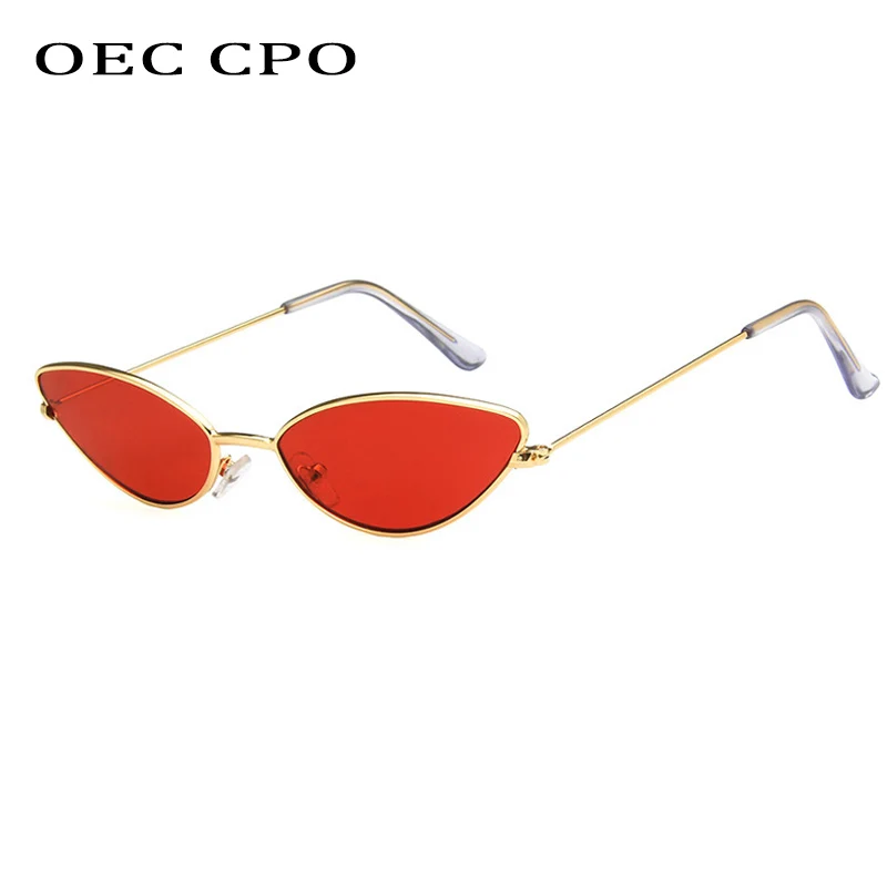 

OEC CPO Fashion Small Cat Eye Sunglasses Women Brand Designer Vintage Eyeglasses Female Personality Glasses oculos de sol UV400