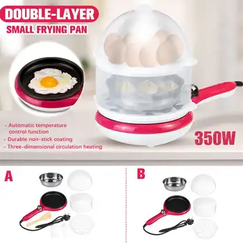 

Double-layer small frying pan omelette, egg-boiler, small steamed egg breakfast machine Boiler Poacher Boiler 7 Egg Capacity Kit