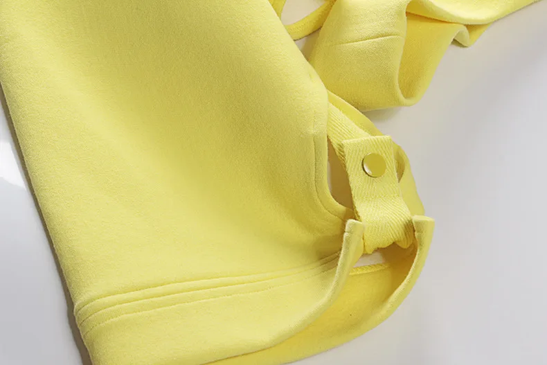[EAM] новая весенняя Желтая Женская толстовка с круглым вырезом и длинным рукавом, с вышивкой, большие размеры JH357