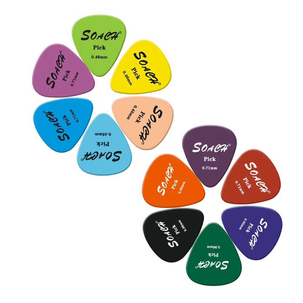 SOACH brand 10pcs/Lot 0.71mm Acoustic guitar picks pattern parts guitar accessories&Ukulele parts pick Music Picks Plectrum