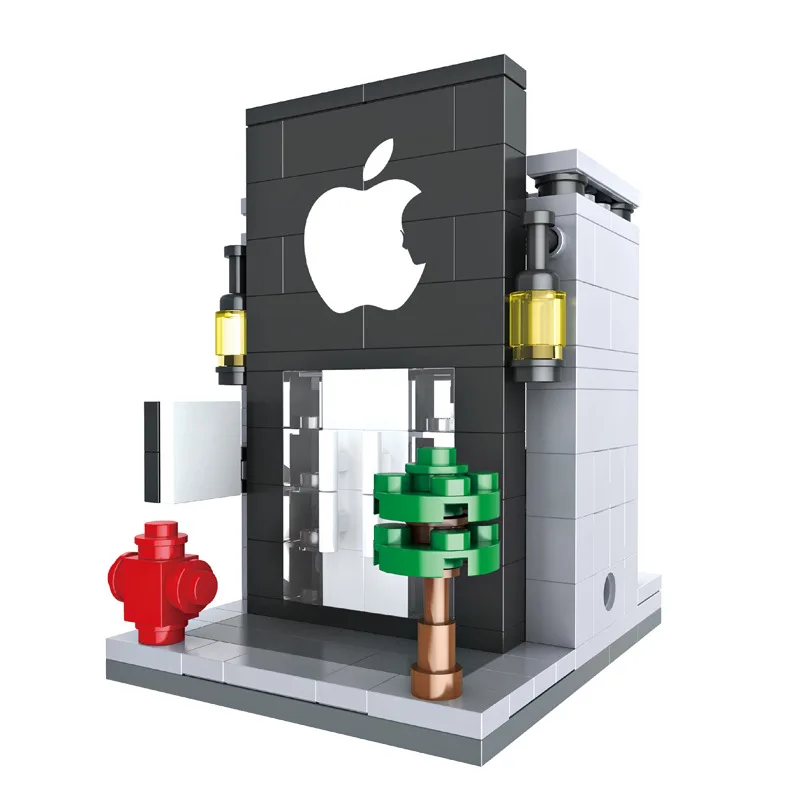 Восемь уличных просмотров Compatibie Legoings Строительные блоки Набор игрушек Сделай