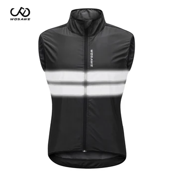 

WOSAWE Summer Cycling Jersey Men Bike Windproof Cycle Jackets Riding Short Sleeve Jerseys Waterproof Reflective Jacket Wind Coat