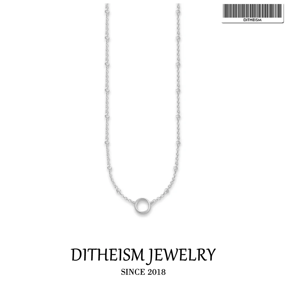 Jual Link Chain Necklace Round Circle 