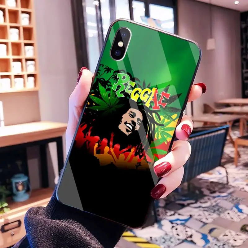 designer phone cases PENGHUWAN Bob Marleys Sư Tử Rasta Sư Tử Reggae Ốp Lưng Điện Thoại Kính Cường Lực Cho iPhone 11 Pro XR XS MAX 8X7 6S 6 Plus SE 2020 Ốp Lưng apple phone case