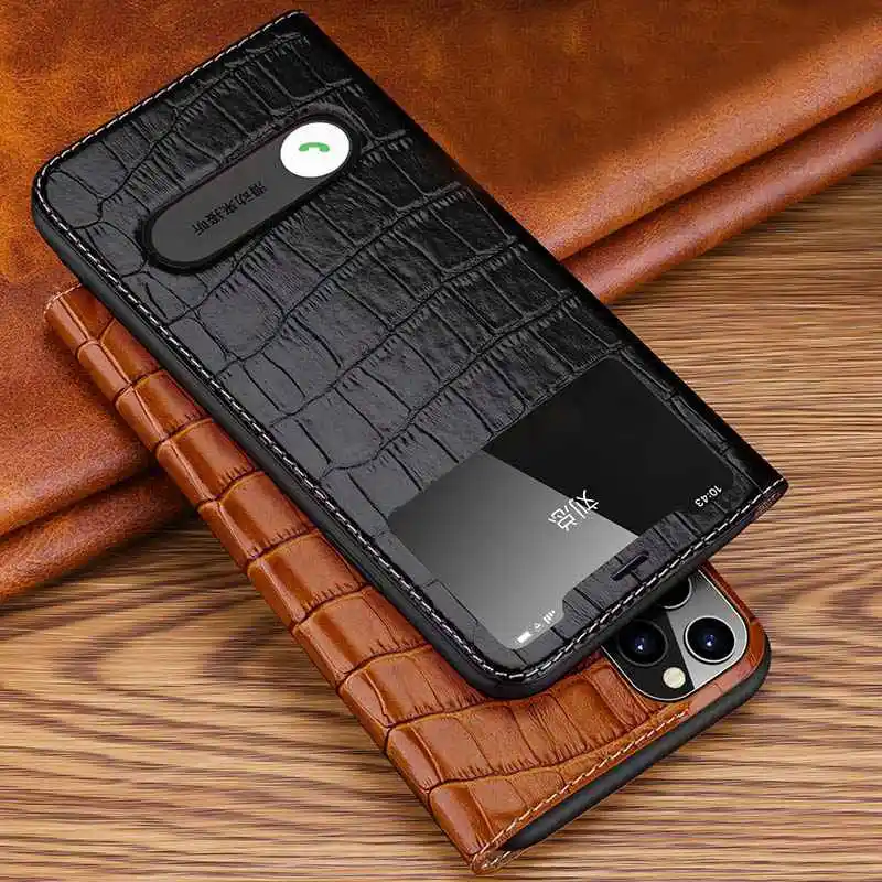 Чехол из натуральной кожи для Iphone 11Pro Max, чехол, магнитный чехол для Iphone 11 Pro, флип-чехол, чехол с окошком