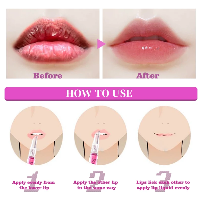 Сыворотка для губ от RTOPR Sakura, маска для Восстановления сухих трещин и шелушения губ, увлажняющий бальзам для губ с изображением цветущей вишни, 3 мл