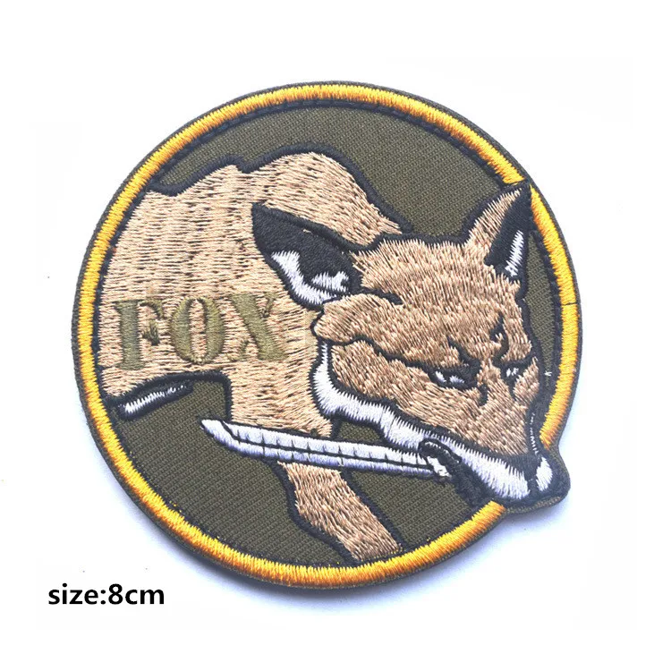 As picture 11 FOX HOUND Special Force Group Ghost Black Metal gear Solid MGS вышитые нашивки крюк ткань рюкзак военный Джек патч - Цвет: As picture 11