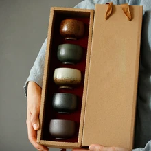 LUWU керамические чайные чашки набор из 4 чашки Китайский кунг-фу чашки наборы Посуда для напитков 80 мл