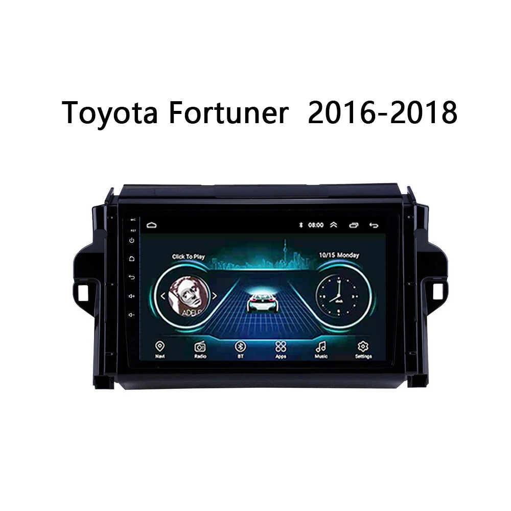 Автомагнитола для Toyota Fortuner- Android 8,1 мультимедийная система gps dvd-плеер Авторадио wifi Carplay SWC no one din