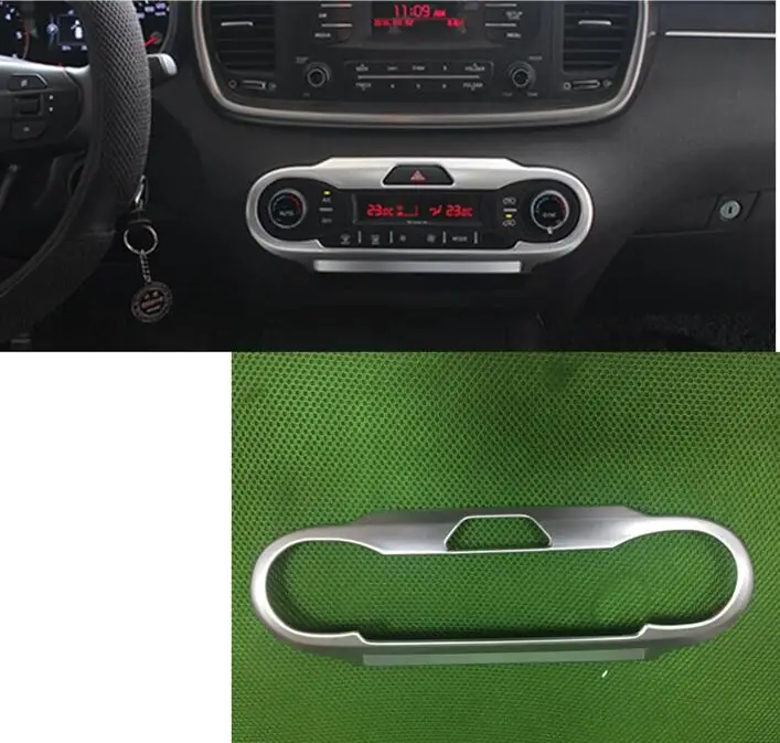 style 1 Для Kia Sorento L автомобильная лампа отделка ABS Хром Передняя декоративная рамка для Центральной приборной панели парковочная Панель рамка Объем 1 шт - Название цвета: style 1