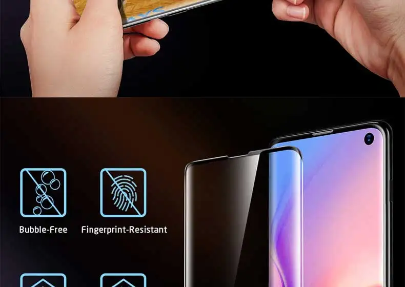 100D полностью изогнутое защитное закаленное стекло для samsung Galaxy S7 S8 S9 S10 Plus S10E Note 8 9 10 Pro Защитная пленка для экрана
