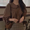 Button Ruffled Women Blouse Long Sleeve Woman Clothes 2020 Autumn Tops Korean Style Casual Shirts Womens Blouses Chemisier Femme 4