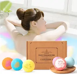 Handmade Relaxation Aromatherapy Body Cleaner Bath Bombs Ball Body Essential Oil Sea Salt Ball Explosion Bubble