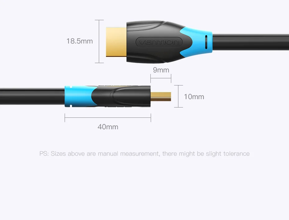 Vention Высокоскоростной HDMI 2,0 кабель 4k 3D 60Hz HDMI к HDMI кабель «Папа-папа» для HD tv lcd ноутбука PS3 проектор компьютерный кабель