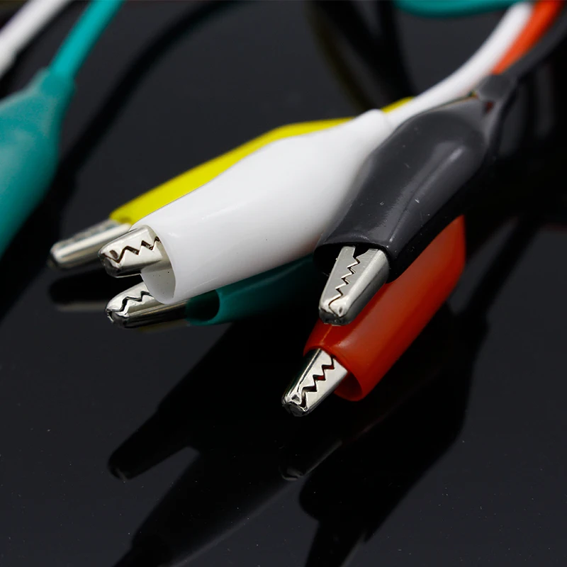 10pcs Alligator Clips Electrical DIY Test Leads Alligator Double-ended Crocodile Clips Roach Clip Test Jumper Wire