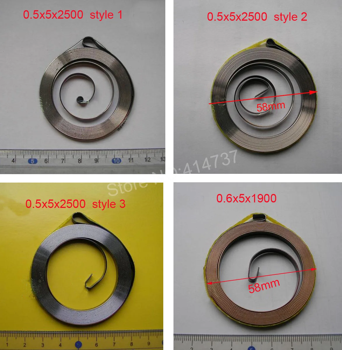 Mola em Forma de s para Molas Mola Grossa de 0.50.8 mm de Largura 510 mm Espiral Plana para Fio Mola de Força Constante Estilo Espiral Pequeno