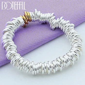 

DOTEFFIL 925 Sterling Silver 9mm Full Circle Bracelets For Women Men Wedding Engagement Party Jewelry