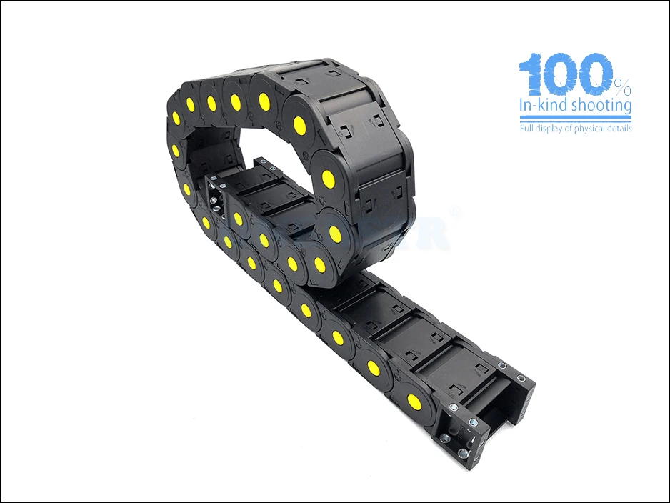 JFLO 1Meter 20 Series Towline Enclosed Bilateral opening Plastic Cable Drag Chain Wire Carrier Tanks Chain For CNC Router Machine Free shipping 15