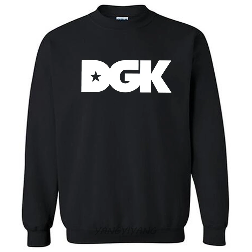 black Мужская хлопковая толстовка DGK худи с логотипами новые shubuzhi брендовые толстовки - Цвет: black