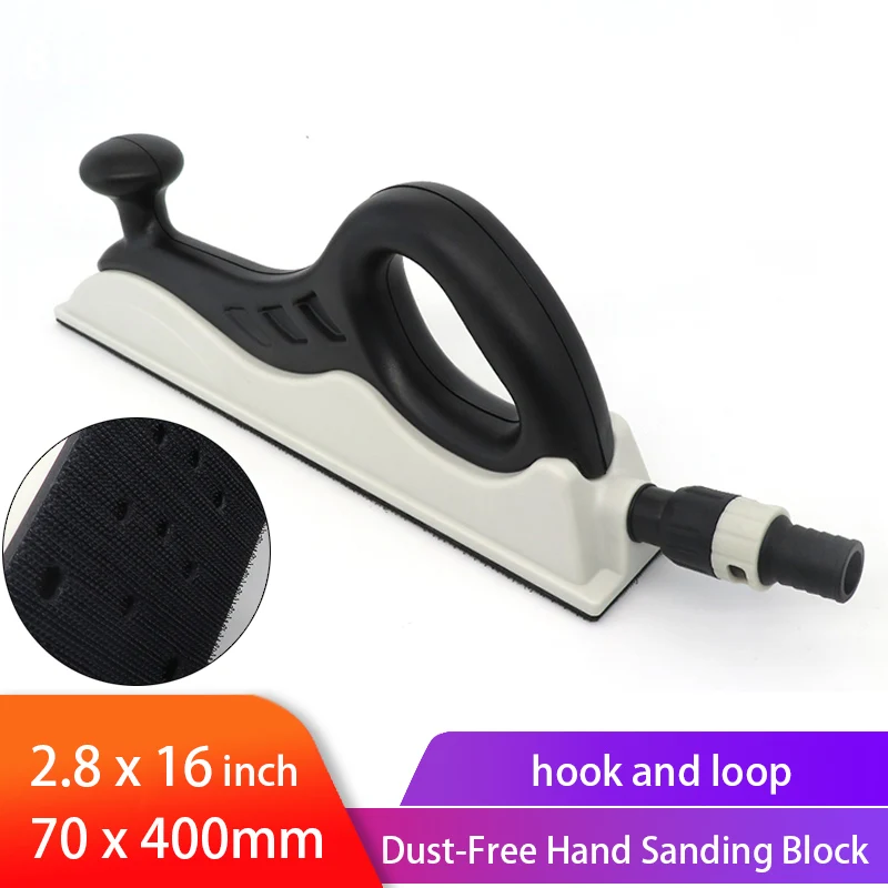 Hand Sanding Block   70 x 400mm   Hook & Loop Face with Dust Extraction Option 