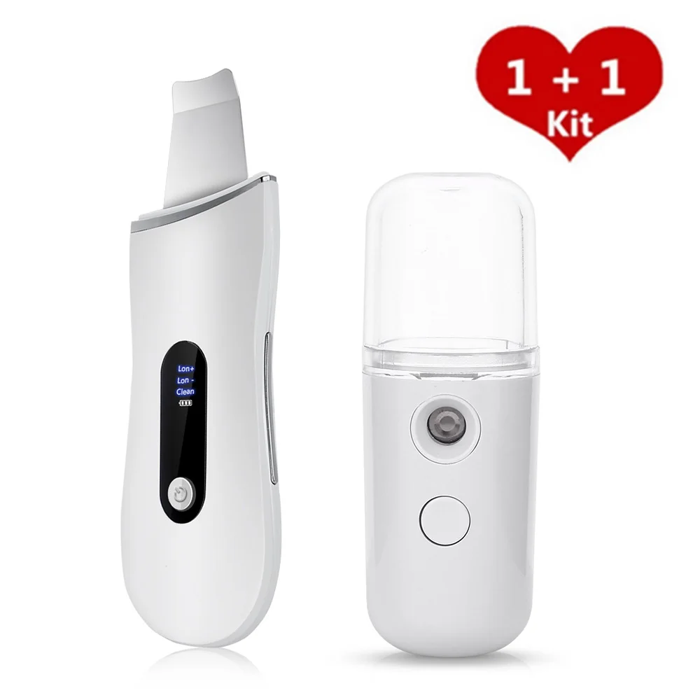 

Professional Ultrasonic Facial Skin Scrubber Ion Deep Face Cleaning Peeling Shovel Electric Skin Care Device Beauty Instrument