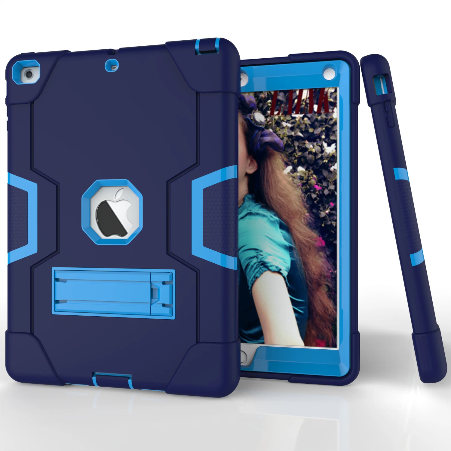 Housse Silicone Pour IPad Et Tablettes 9.7 Pouces, Noire, Anti-choc, Sans Caméra