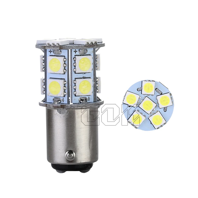 2 pezzi di ricambio per barche per auto bianco 18SMD BA15D 1142 Led Cabin Marine Boat LED lampadine per interni 1004 1076 1142 lampadina a Led 9-14V