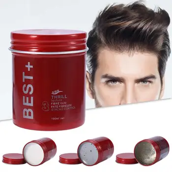 

3 Types 100ml Professional Hair Styling Cream Long-lasting Moisturizing Fluffy Hair Finalize Pomade Wax Styling Tool