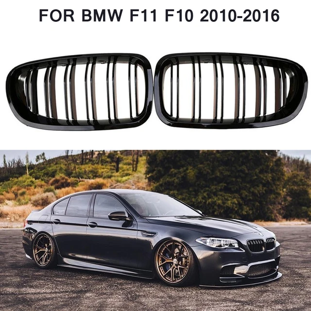 Glänzend schwarz vorne Nieren gitter Auto Renn grills für BMW 5 F11 F10 4  Türen 2014-2018 520i 2010 525i 530i Auto Styling - AliExpress