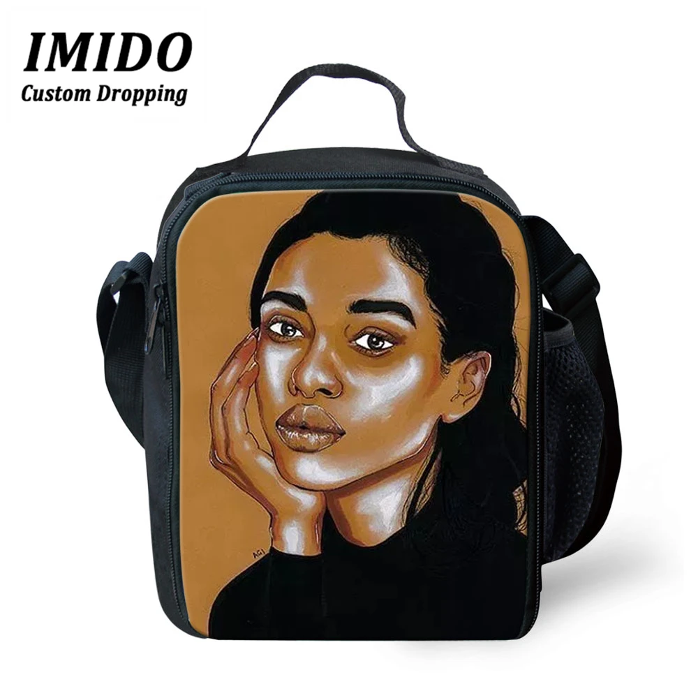 IMIDO школа моды в комплекте с набором подходящих сумок для детей 3 шт./компл. черный арт в африканском стиле с принтом для девочек, сумка для книг, Большие Детские Ёмкость школьный - Цвет: 6162G