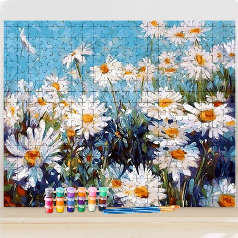 DIY Daisies Painting By Numbers Picture HandPainted Oil Painting Gifts Flowers 