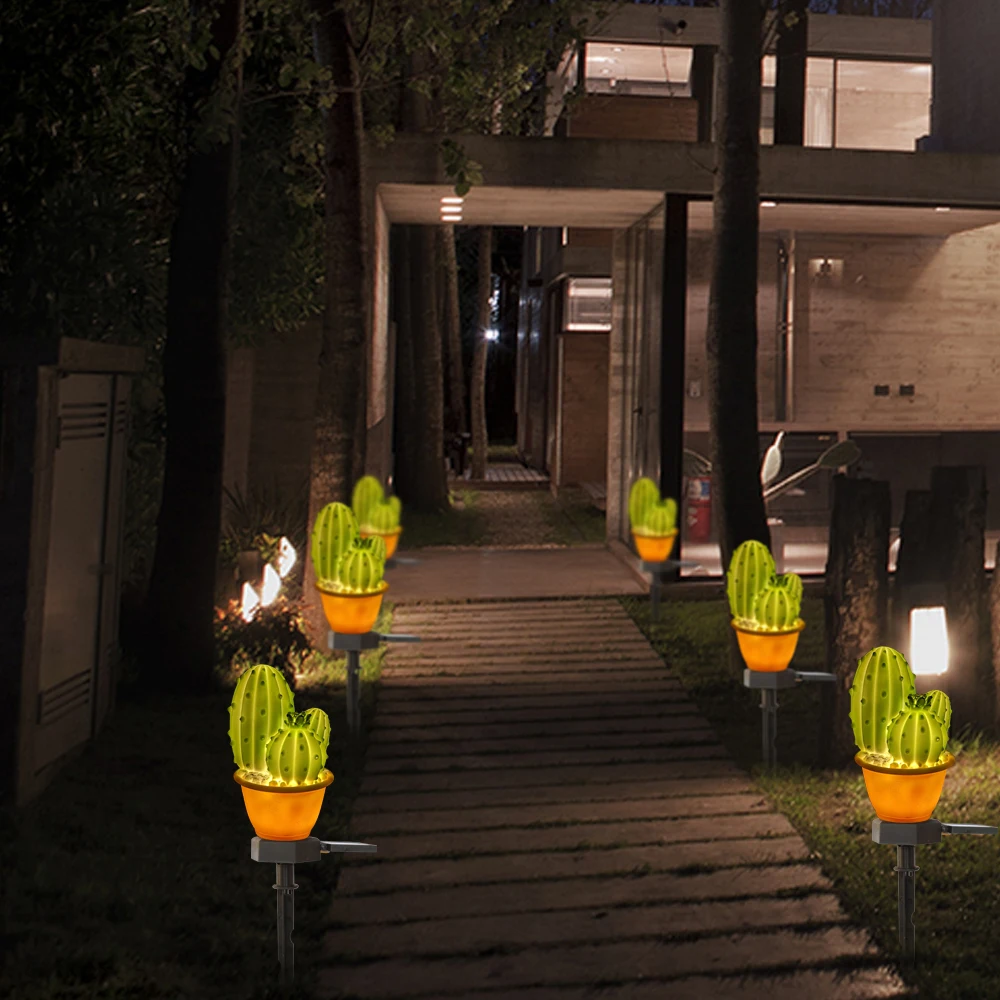 Ananas Kaktus Form Solar Power LED Lichter Garten Patio Wasserdicht Lampe M0B7 