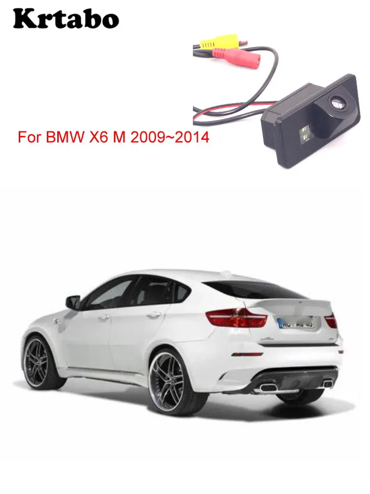 krtabo Car rear camera For BMW X6 M 2009~2014 back up car night vision reversing   camera CCD HD waterproof camera  - 2