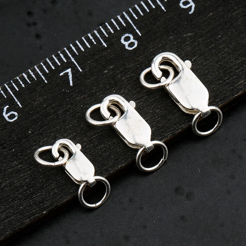 스퀘어 랍스터 걸쇠 링 커넥터 8MM 10MM 12MM 팔찌 목걸이 스프링 걸쇠 DIY 쥬얼리 만들기
