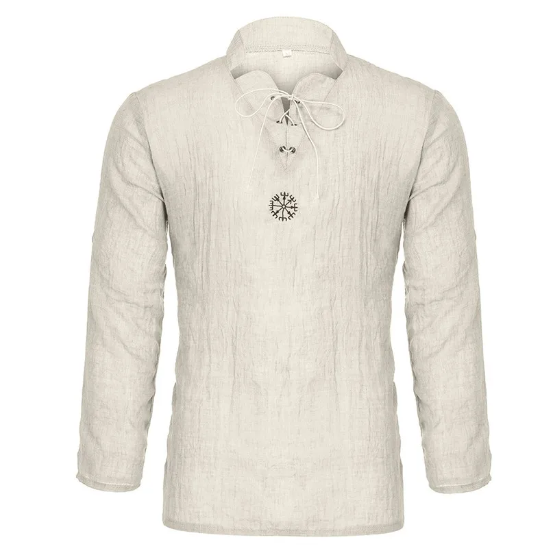 Men's Summer New Style Fashionable Running t-shirt Personality Cotton-linen Pure Longsleeved Top #2L29 (8)