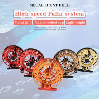 

Fly Fishing Reel Portable Flies Front Line Wheel Mini CNC 2BB 1:1 Gear Ratio Flywheel Freshwater Fishing Reel