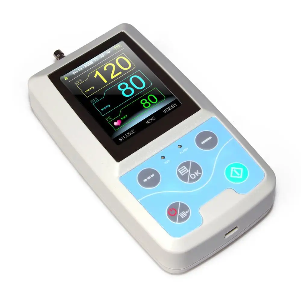 Contec PM50 Patient Monitor Blood Pressure Monitor 24H Ambulatory NIBP+ SPO2+PR Free 3 Size Cuffs blood pressure monitor blood pressure meter