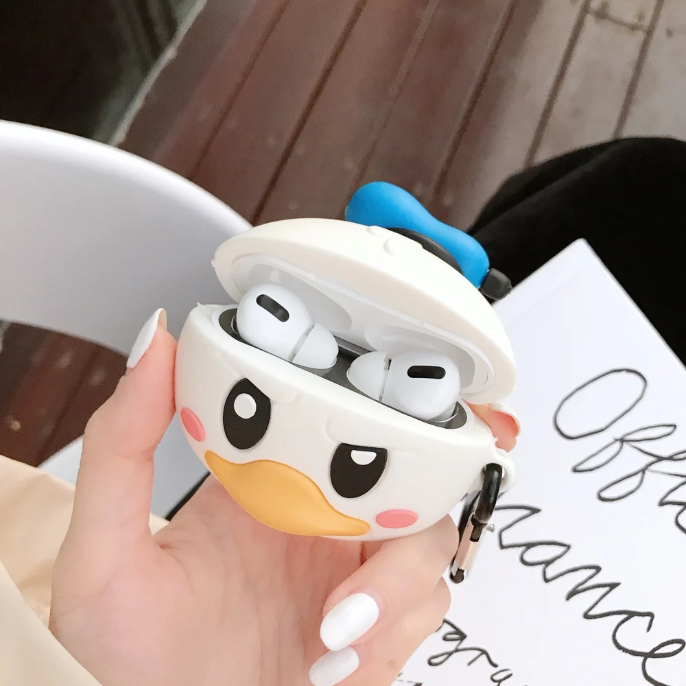 Чехол для наушников airpods 3 с милыми мультяшными утами для Airpods Pro, bluetooth-гарнитура, силиконовые наушники, защитная крышка, крючок