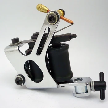 

Chrome Tattoo Machine For Beginner Tattoo Apprentice Machine 10 Warps Coil Guns For Liner and Shader Free Shipping TM-353