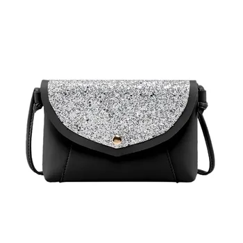 

Women Bag Crossbody Messenger Shoulder Small Square Bag Sequin Chain Party Fashion Simple Wild Buckle Fashion