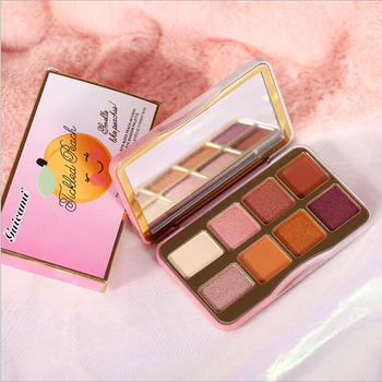 

Tin Box 8 Color Eyeshadow Palette Portable Pearly Matte Peach Chocolate Eyeshadow powder Palette