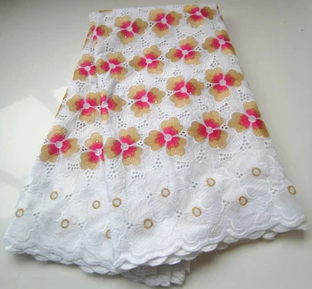 

Swiss lace fabric african lace fabric wedding embroidery swiss voile lace in switzerland 5yards cotton fabric for dress LAM-A3