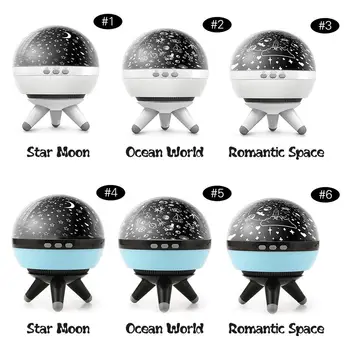 

Creative Ocean World Rotating Night Light Projection Lamp USB Add Atmosphere Party Holidays Romantic Star Moon 15*15*17cm