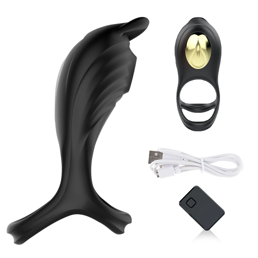 Cock Ring Vibrator for Man with Sucking Function Penis Rings Remote Control Clit Stimulator 5 Vibration Sex Toy for Men Couples