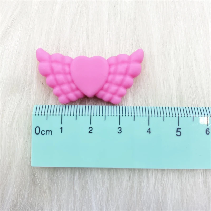 10PCS  BPA Free Angel Wing silicone Beads Baby Teethers Food Grade Baby Teething Toys For Pacifier Chain Necklace DIY Accessorie 6