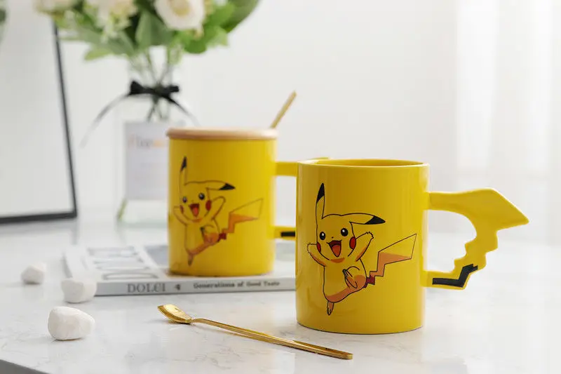 330ml Pikachu Ceramic Coffee mup Home Breakfast Milk Tea Cup Cute Cartoon Children Water Cup Creative Gift